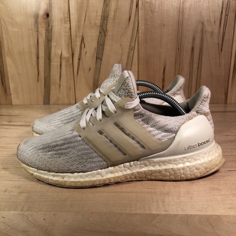 Adidas UltraBoost 3.0 Triple White Boy's Size 4 Running Shoes Sneakers BB3047